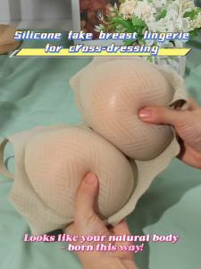 Artificial Silicone Breasts Forms Pads Fake Boobs Chest Womens Silicone Underwear Eexy Breast Padded Bra Becomes Big