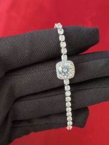 Diamcity (Free Gra Certificate) Cincin Perak Moissanite 925 2 Karat Ring Hadiah Hari Valentine