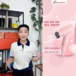 Máy sấy tóc Panasonic EH-ND37 - Hàng chính hãng - Thiết kế màu sắc trẻ trung nhỏ gọn tay cầm có thể gập gọn