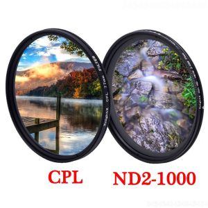 KnightX Camera Lens Circular Polarizer Filter CPL ND2-1000 for Camera Lens Filter 58mm 67mm 72mm 77mm