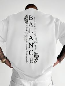 Fashionable new mens large letter printed breathable and comfortable round neck T-shirt summer outdoor urban casual top