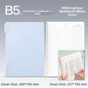 deli | Ebbinghaus Memory Technique English Word Review Plan Book B5