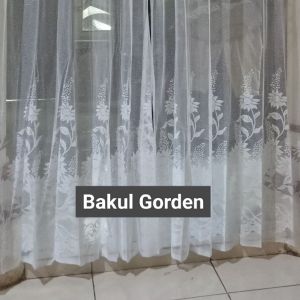 vitrase hordeng Gorden tipis Lapisan dobelan gorden tirai siang puring korden gorden putih polos gorden jendela gorden pendek