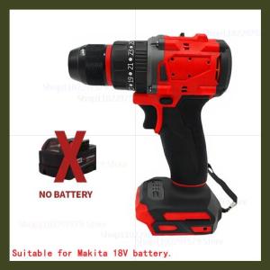 Cordless Brushless Electric Impact Drill with LED Light Rechargeable Power Tool for Home DIY and Professional Construction