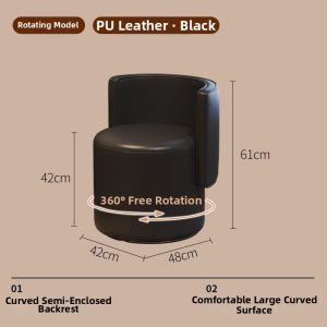 MU FENG ZHI NAN | Luxury Vanity Stool Makeup Chair with Backrest