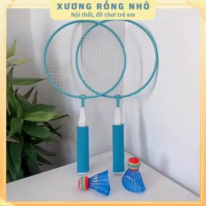 Bộ Vợt Cầu Lông Trẻ Em [Tặng kèm 2 cầu] Vợt Cầu lông cho Bé có tay cầm bọc xốp êm ái