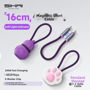 Sikai | Magnetic Charging 240W Short Wire Organizer