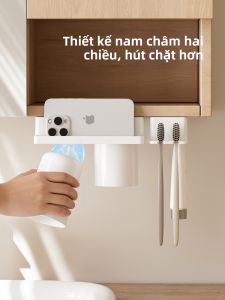 TAOXIAOHE | Bộ Đựng Đồ Chải Răng Treo Tường Minimalist Có Từ
