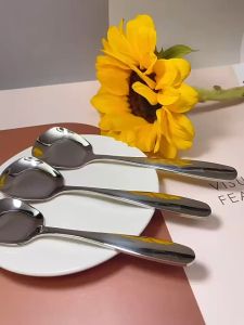 Food Grade Big Table Dinner Spoon Dinnerware Cutlery Serving Salad 304 Stainless Steel Soup Spoon