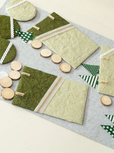 Kindergarten Opening Green Morandi Color Texture Paper Half-Finished Material for Classroom Environment Forest System Decor