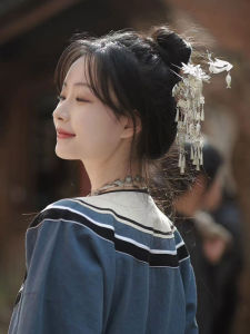 Elegant Long Tassel U-Shaped Silver Hairpin: A High-End Fashion Accessory