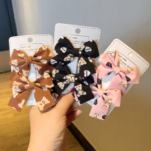 COD 2PCS / SET JEPIT RAMBUT PITA ANAK MOTIF BERUANG BROWN / JEPITAN RAMBUT PITA LUCU ANAK MODEL KOREAN