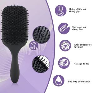 Bàn Chải Gội Đầu Gute Black Cushion Brush Chất Liệu ABS & Nylon Dùng Cho Salon Và Gia Đình - Dụng Cụ Chăm Sóc Tóc Làm Mềm Mượt Tạo Độ Phồng Và Massage Da Đầu