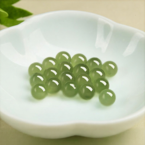 HONGLIANGYUAN | Natural Hetian Jade Loose Beads Clear Water