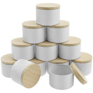 12Pcs 8oz Iron Candle Tins DIY Candles Making Jars With Lid Multipurpose DIY Candle Container for Making Candles Home Decoration