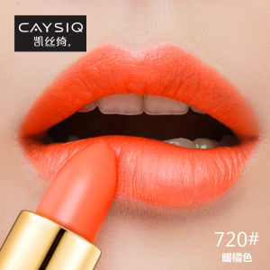 CAYSIQ Velvet Matte Long-Lasting Bright Orange Lipstick for Women Color Boosting Moisturizing Lip Makeup Korean Brand