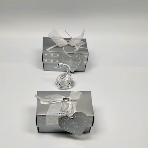 Ornamen Angsa Kecil Dari Kristal / Dekorasi Rumah Kreatif / Souvenir Pernikahan
