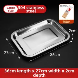TAFUMAN | Food-grade 304 Stainless Steel Thickened Extra Large Drainage and Display Plate