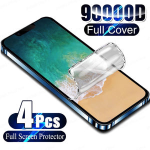 4Pcs Hydrogel Film Screen Protector For iPhone 13 11 12 14 15 Pro Max For iPhone 15 14 Plus 12 13 pro XR XS Max Full Cover Film
