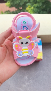 C273 COD Baby Girl Sandals Size 16-21 Cute Soft Sole Toddler Shoes With Fun Cartoon Designs