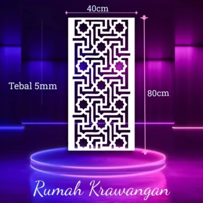 cutting krawangan pvc foam board uk 40x80cm tebal 5mm - RK007