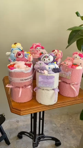 Labubu Kuromi Bouquet Gift-Graduation Birthday Gift for Girlfriend | Cute Flower Doll Bouquet Valentine Present