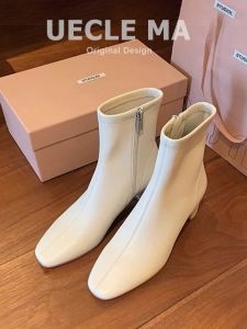 UECLE MA | High Heel French Style Chunky Boots