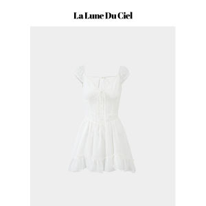 La lune Du ciel | Đầm V-neck Túi Xéo Dáng Ôm Eo Mùa Hè Ngọt Ngào