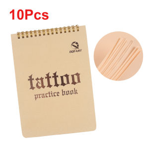DQFART Blank Tattoo Practice Skin Book 10Pcs 1MM Permanent Makeup Accessories for Beginners and Experienced Artists