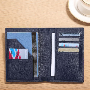 High Quality Travel Boarding Pass soft Genuine Leather Passport Notebook Multi Card Slots ID Credit Cards Holder Wallet