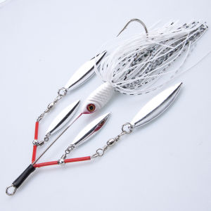 23g Spinner Bait Lead Jig Head Silicone Skirt Rubber Fishing Jigs With Rubber Skirt Lures Buzzbait Lure