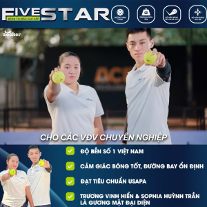Bóng Pickleball Thi Đấu Zocker Five Star bóng đúc nguyên khối Bền quỹ đạo bay ổn định Đạt Tiêu Chuẩn USAPA