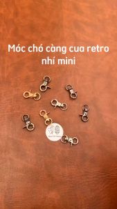 Móc Chó Càng Cua Retro F1400 Mini Gắn Túi Xách Bóp Ví Cầm Tay Phụ Kiện Làm Da Thủ Công Handmade DIY