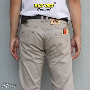 Celana Panjang pensil Slim Dlc bahan melar Street polos Karet