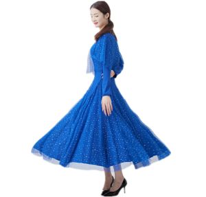 Ladies sequined long sleeved modern dance dress ballroom dance dress ballroom dance dress and ballroom dance dress