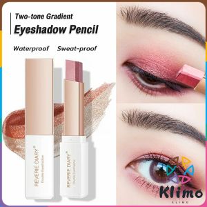 KLIMO Two-tone Gradient Eyeshadow Pencil Waterproof and Sweat-proof Not Easy To Pluck Makeup Eye Shadow