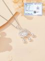 Mother's Day Gift 999 Pure Silver Peace Lock Necklace New Chinese Style Longevity Lock Women's Pendant Jewelry Silver Chain. 
