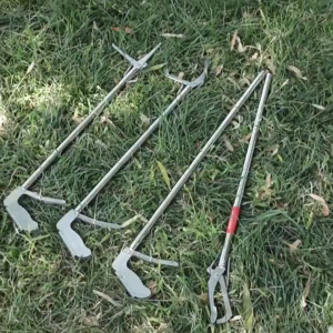 150cm Snake Catcher Stick Stainless Steel Foldable Safe Snake Gripping Design Reptile Catcher Stick Snake Handling Tools