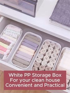 HOMSA Desktop Storage PP Basket Long Box Household Office Kitchen Make Up File Snack Sorting Organizer