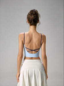 MITAOGIRL | Fitness Sports Bra with Spaghetti Straps Yoga and Running Set