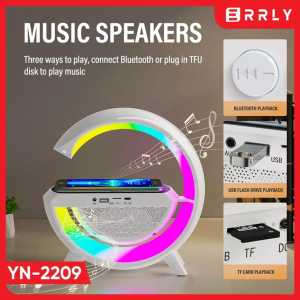 Speaker Bluetooth Wireless Model G With Wireless Charger Smart Home 15W 12Mode RGB Led Light Lampu Meja Lampu Tidur