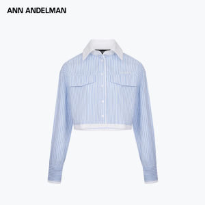 ANN ANDELMAN | Slimming Stripe Shirt Jacket