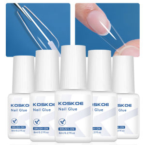 other | KOSKOE 2/4/5/10 Pcs 8ml Super Strong Nail Glue For False Nail Tips Rhinestones Glue Press On Nails Soak Off Adhesion Gel Glue