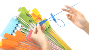 100pcs 28cm Transportation Truck Plastic Security Seal Cable Tie With Number Truck Seal