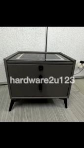 White / Light Grey / Dark Grey Smart Side Table Drawer Mulitifunction With 3-Colour Lamp Storage Bedside Table Wireless