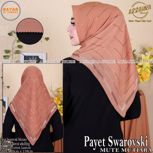 Hijab Segi Empat Payet Mute Mutiara Swarovski Warna Terlengkap Kerudung Bella Polos Laser Polos