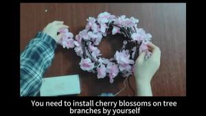 72/96LED USB Powered Cherry Blossom Vine String Light Flower Branch LED Lamp Romantic Decorative Light for Bedroom Wedding