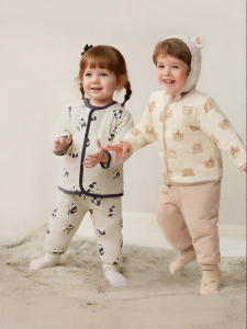 MINI BALA | Cute and Warm Quilted Waist-Protecting Infant Sleepwear Set