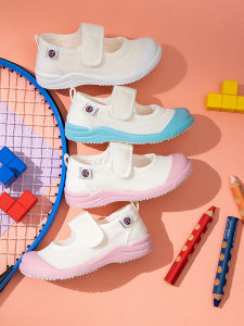 รองเท้าผ้าใบเด็กผู้หญิงสำหรับใส่ในบ้าน สวมใส่สบาย พื้นนุ่ม รองเท้าเด็กผู้หญิง ฤดูใบไม้ผลิและฤดูใบไม้ร่วง รองเท้าผ้าใบสไตล์ญี่ปุ่น