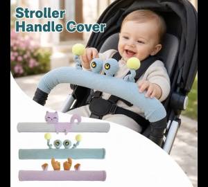 Cartoon Infants Strollers Handle Cover Remove Protects Strollers Rod Enhances Grip Comfort Soft Corduroy Fabric Handle Cover